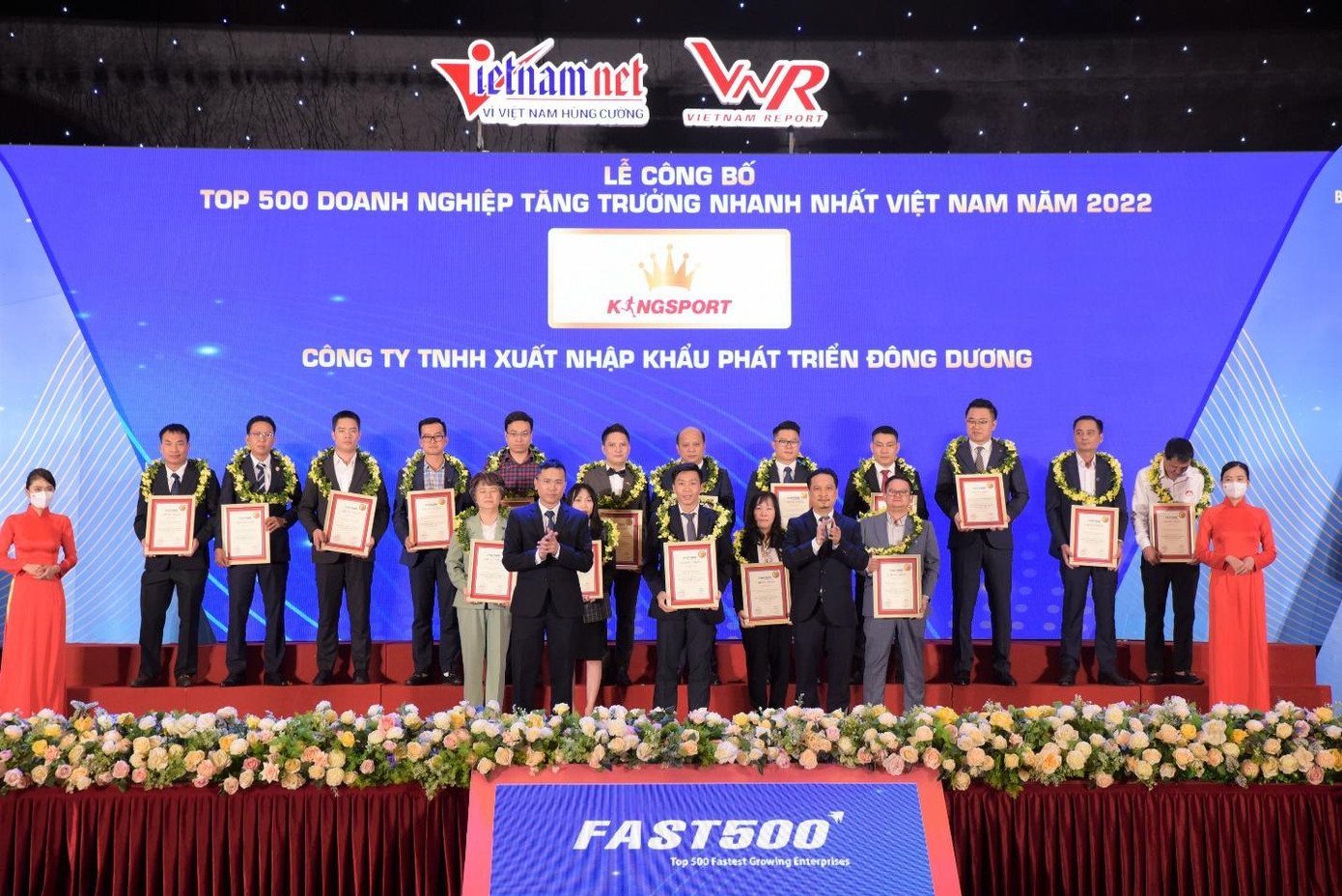 KingSport tự hào đạt vị trí 59 trên Bảng xếp hạng FAST500 – Top 500 doanh nghiệp tăng trưởng nhanh nhất Việt Nam. KingSport tự hào đạt vị trí 59 trên Bảng xếp hạng FAST500 – Top 500 doanh nghiệp tăng trưởng nhanh nhất Việt Nam.
