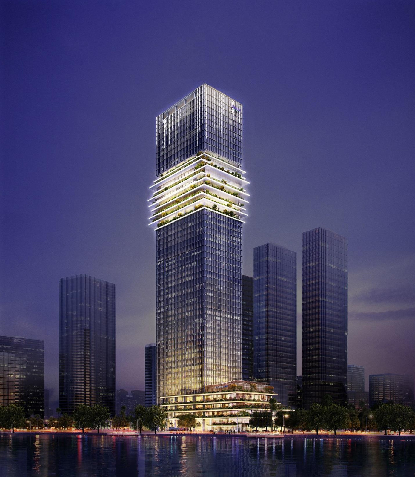 The Sun Tower trong khu phức hợp bất động sản hàng hiệu Grand Marina, Saigon. Ảnh: Masterise Homes