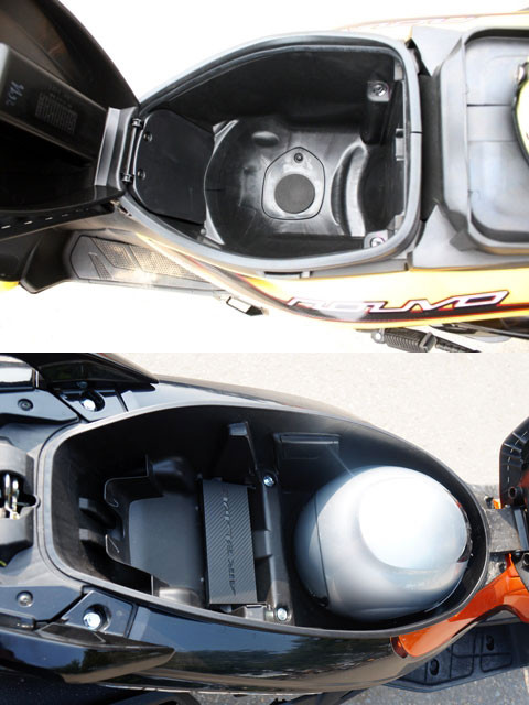 Cốp Air Blade rộng và sâu hơn cốp Nouvo SX