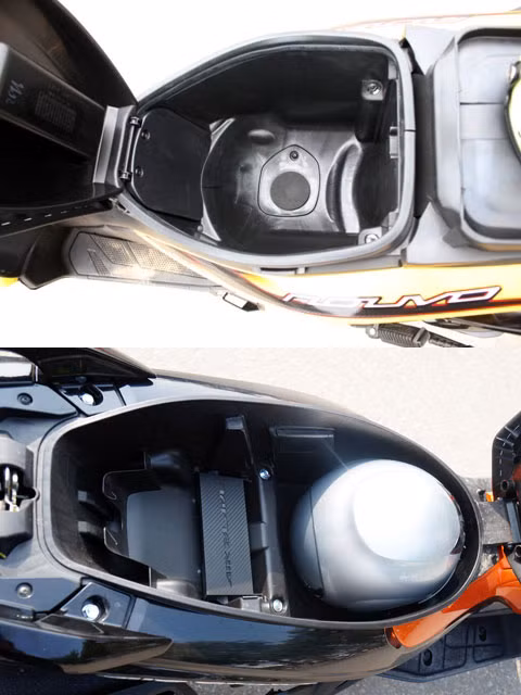 Cốp Air Blade rộng và sâu hơn cốp Nouvo SX