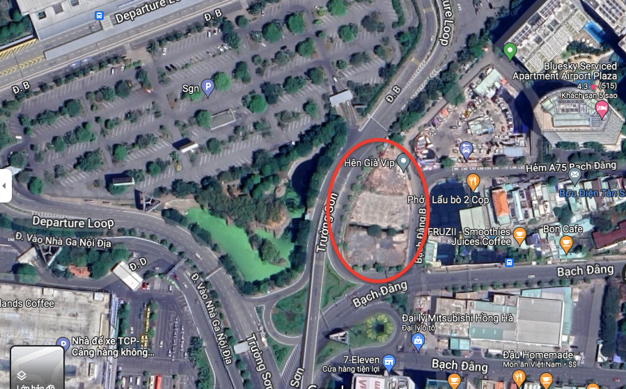 Vị trí khu đất được sử dụng làm bãi đỗ xe tạm trong 1 tháng cao điểm phục vụ Tết Nguyên đán năm 2023. (Ảnh chụp từ Google Map) Vị trí khu đất được sử dụng làm bãi đỗ xe tạm trong 1 tháng cao điểm phục vụ Tết Nguyên đán năm 2023. (Ảnh chụp từ Google Map)