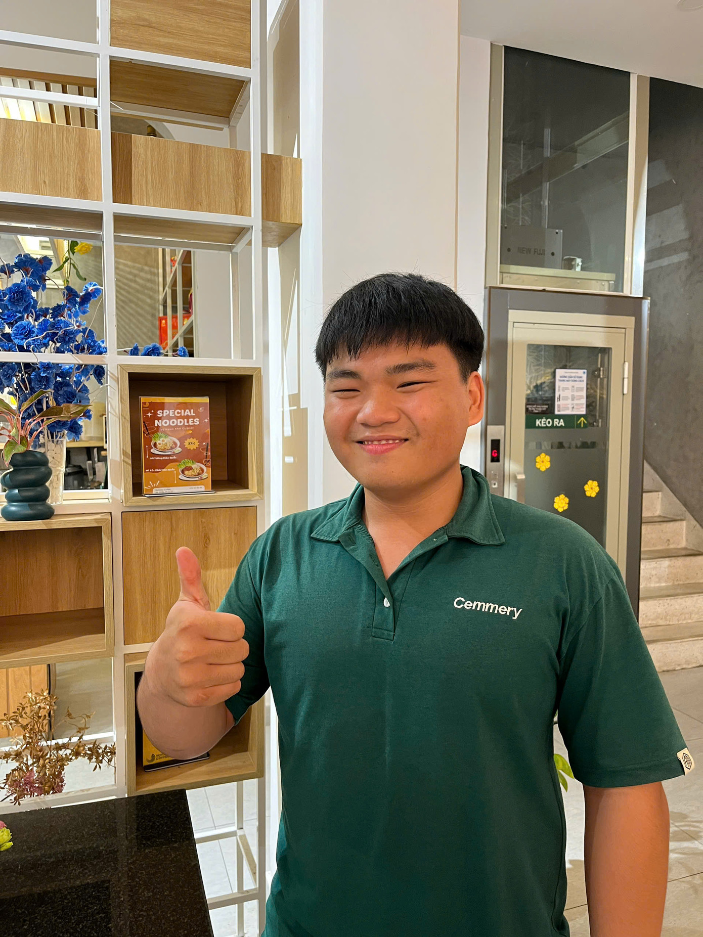 Anh Tú không giấu nổi sự hào hứng khi biết tin. Ảnh: Trang Huyền