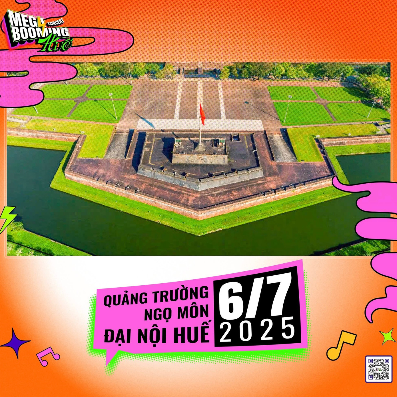 Có hẹn với quảng trường Ngọ Môn vào ngày 6/7/2025. Ảnh: Mega Booming- Huế 2025 Có hẹn với quảng trường Ngọ Môn vào ngày 6/7/2025. Ảnh: Mega Booming- Huế 2025