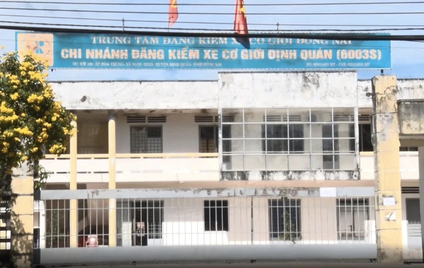 Trung tâm Đăng kiểm xe cơ giới 60-03S tạm đóng cửa. Ảnh: VH. Trung tâm Đăng kiểm xe cơ giới 60-03S tạm đóng cửa. Ảnh: VH.