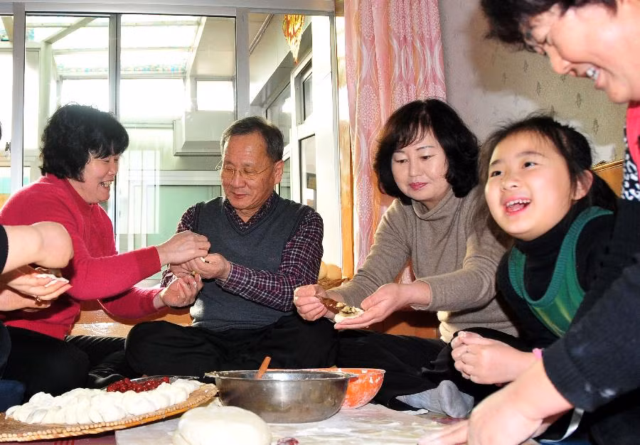 Sủi cảo, món ăn truyền thống của người dân Trung Quốc. Ảnh: Xinhua
