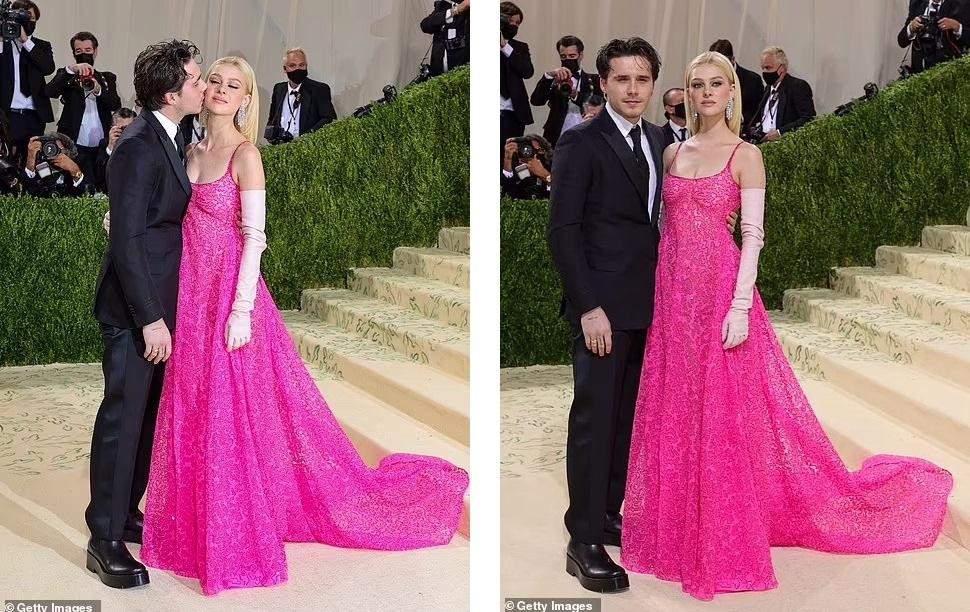 Brooklyn Beckham và vị hôn thê Nicola Peltz tình tứ tại sự kiện.