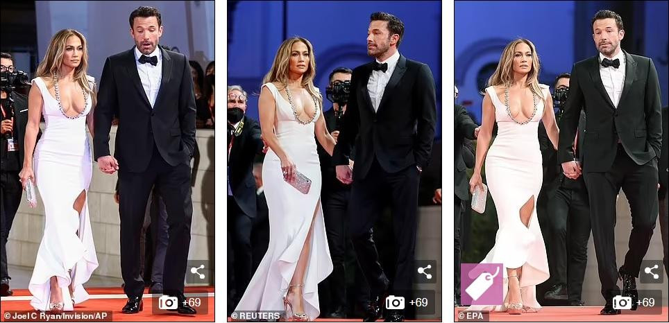 Trong khi đó, "Batman" bảnh bao với vest đen, áo sơ mi trắng kèm nơ và giày da bóng lộn.