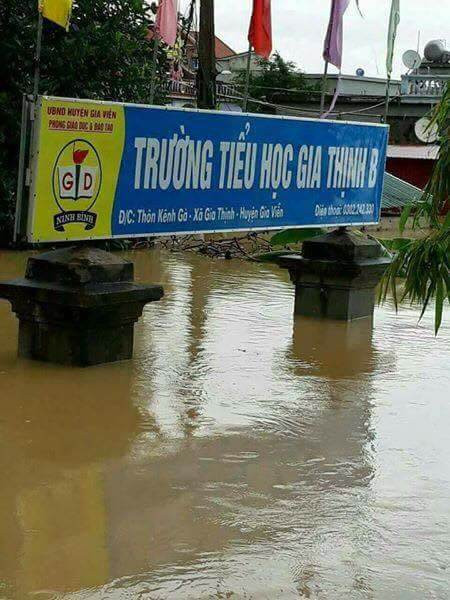 Cận cảnh Ninh Bình chìm trong nước, đường biến thành sông ảnh 2