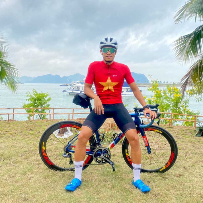 Anh Huy vẫn miệt mài tập luyện trước kỳ SEA Games 31 (Ảnh FB: Trịnh Vũ Anh Huy).