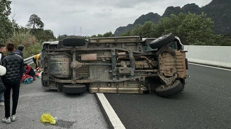 Hiện trường vụ tai nạn.