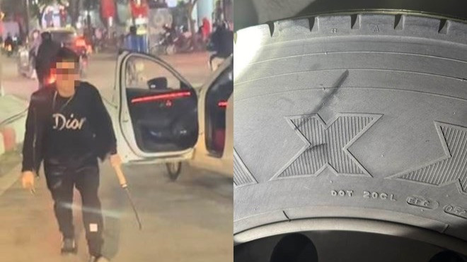 Hình ảnh người đàn ông cầm con dao.