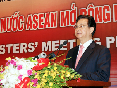 Thủ tướng Nguyễn Tấn Dũng phát biểu chào mừng hội nghị