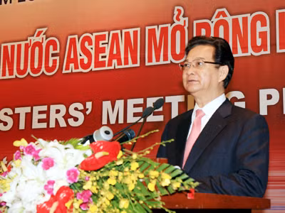 Thủ tướng Nguyễn Tấn Dũng phát biểu chào mừng hội nghị