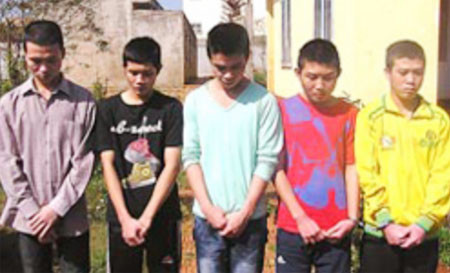 Các đối tượng tại cơ quan điều tra.