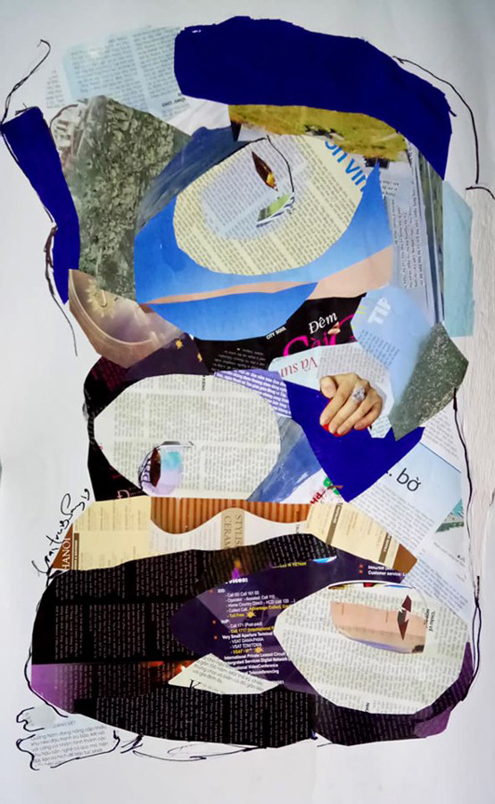 Tranh xé dán ấn tượng của nhà báo Trần Trung Sáng ảnh 6