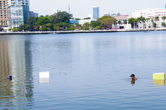 Đằm mình giữa sông Hàn lặn bắt 'lộc trời' ảnh 2