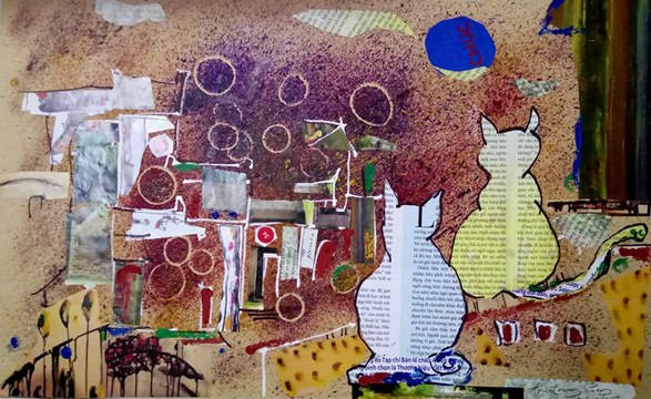 Tranh xé dán ấn tượng của nhà báo Trần Trung Sáng ảnh 5