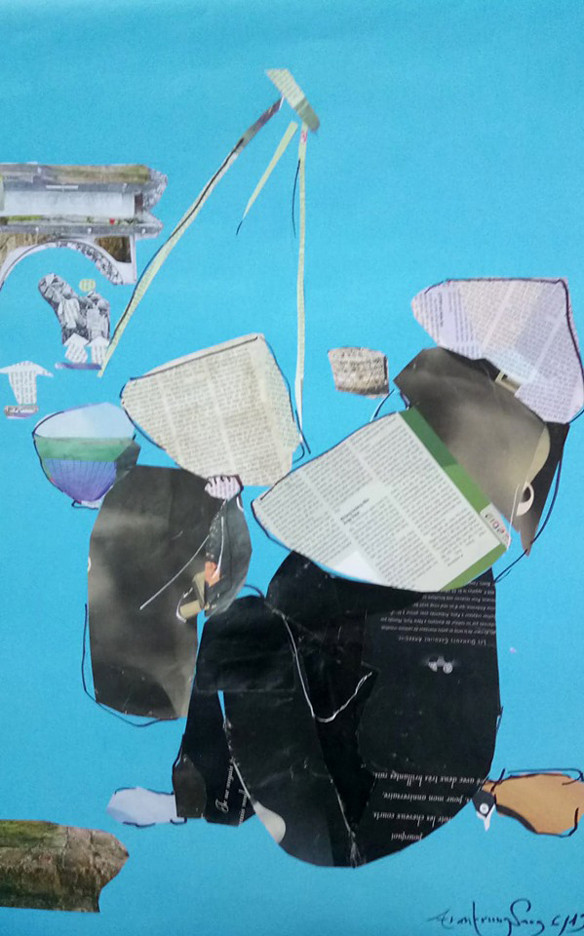 Tranh xé dán ấn tượng của nhà báo Trần Trung Sáng ảnh 3