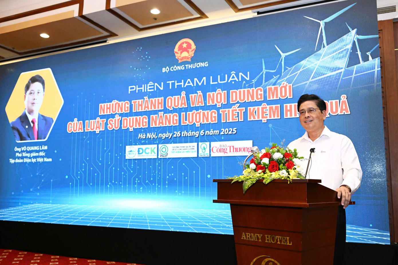 Ông Võ Quang Lâm, Phó Tổng giám đốc EVN đề nghị Bộ Công Thương sớm trình Chính phủ dự thảo Nghị định hướng dẫn Luật Sử dụng năng lượng tiết kiệm và hiệu quả (sửa đổi)