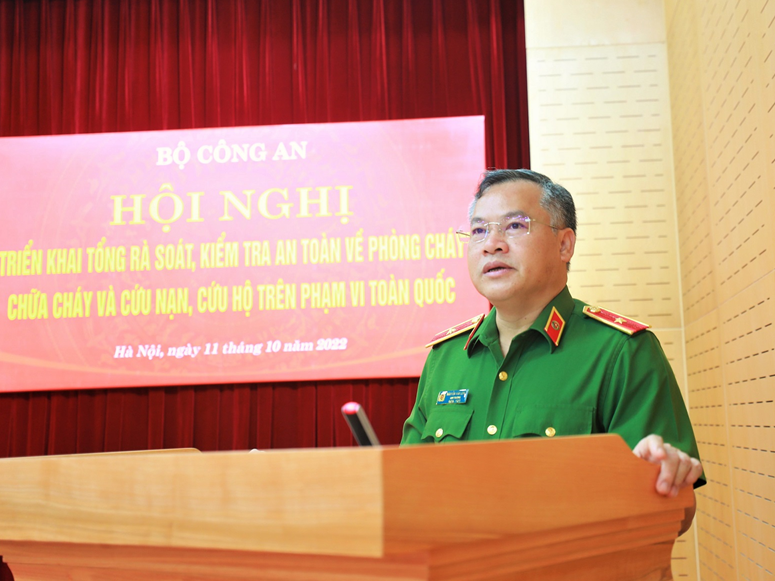 Thiếu tướng Nguyễn Văn Long yêu cầu xử lý nghiêm vi phạm PCCC. Ảnh: Bộ Công an.