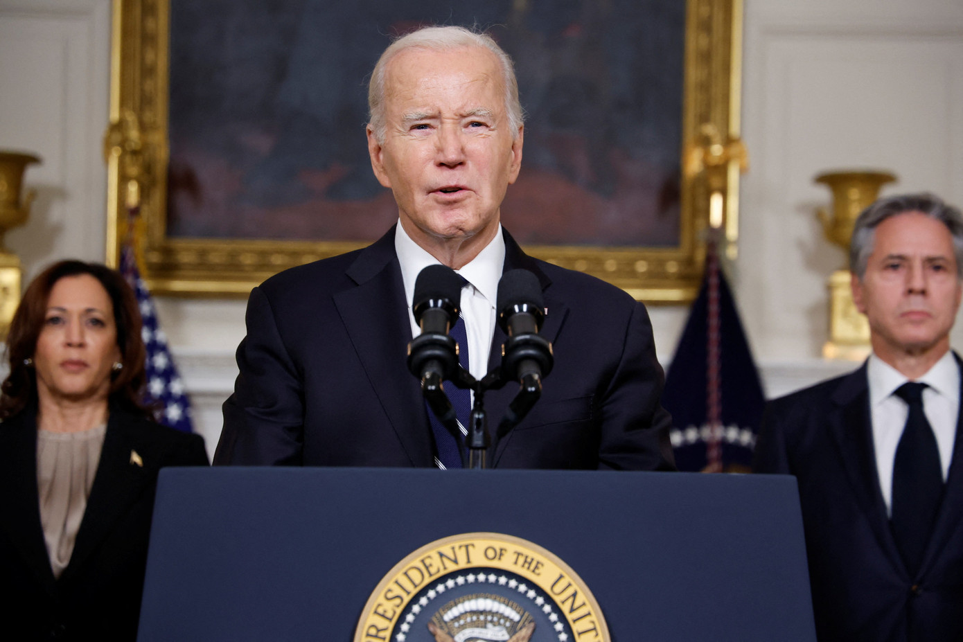 Tổng thống Mỹ Joe Biden phát biểu ngày 10/10. Ảnh: Reuters