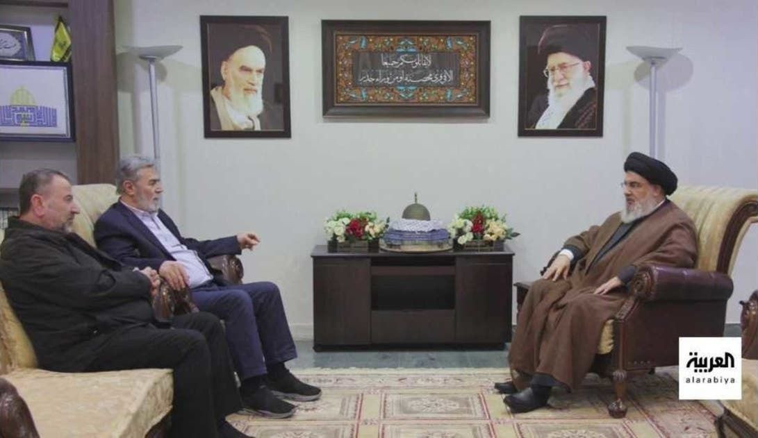 Lãnh đạo ba nhóm chiến binh gặp nhau ở Beirut (Li-băng). Ảnh: Al Arabiya