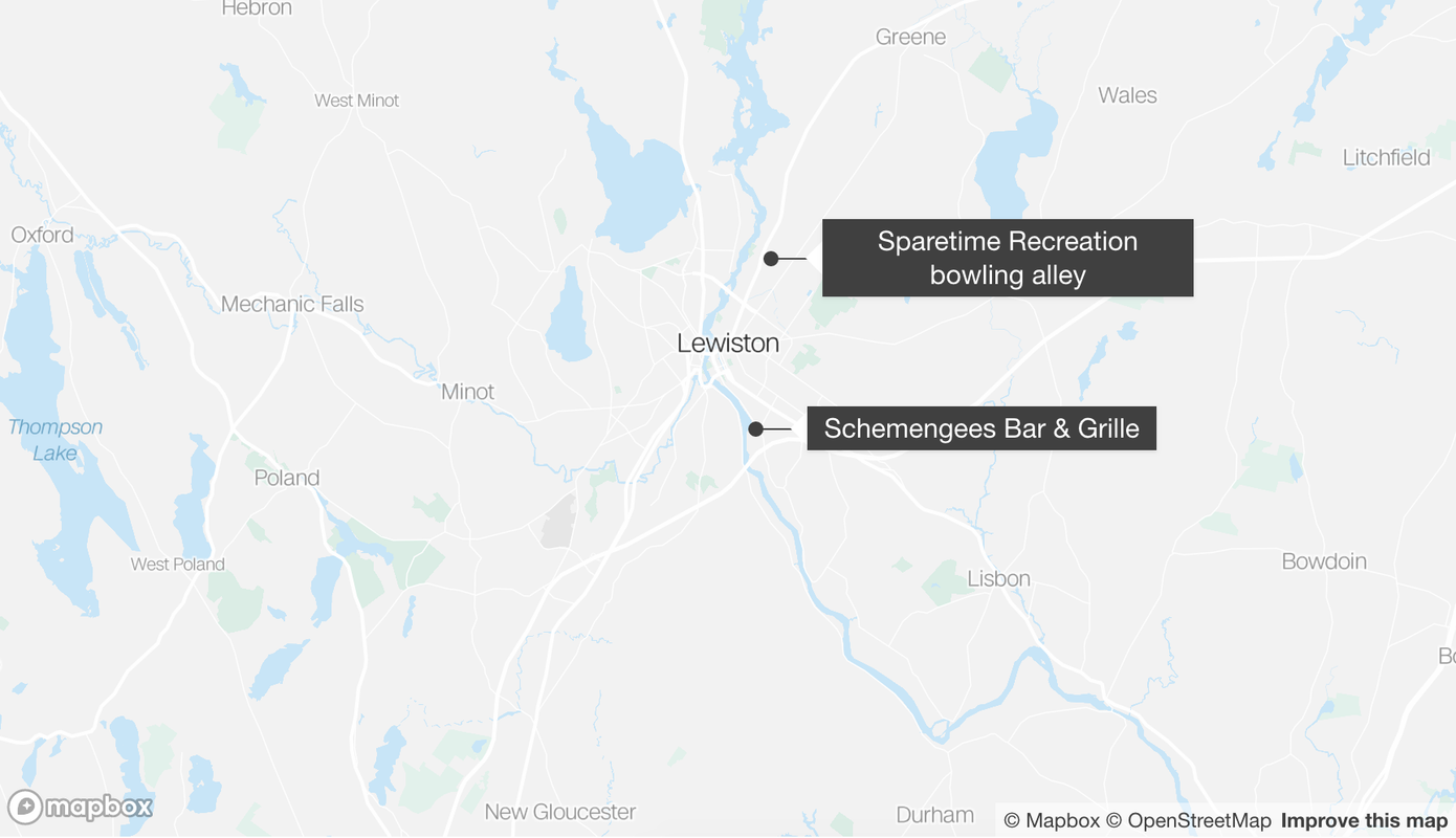 Hai địa điểm xảy ra vụ xả súng. Hai địa điểm xảy ra vụ xả súng.