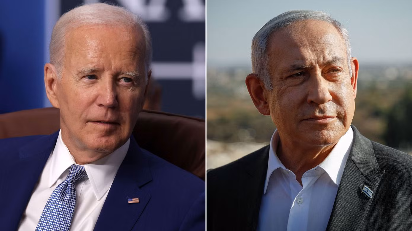 Tổng thống Mỹ Joe Biden và Thủ tướng Israel Benjamin Netanyahu. Ảnh: Getty