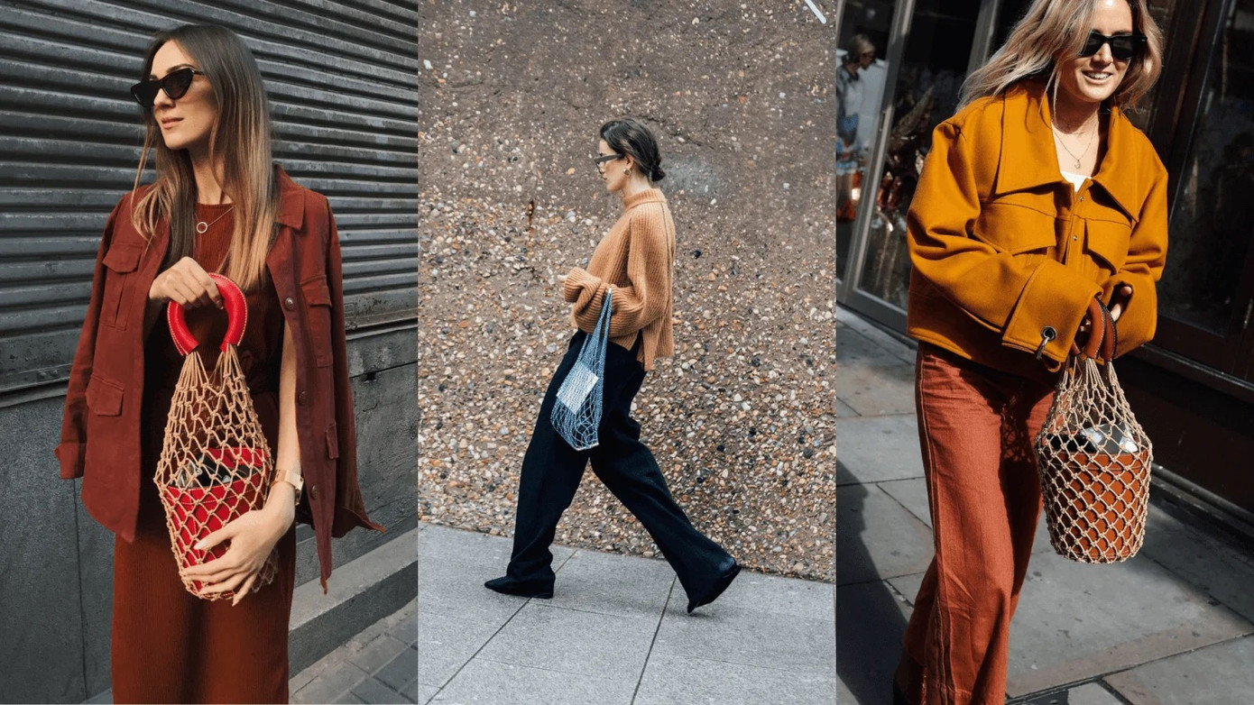 Từ cỏ khô, rafia cho đến len, túi lưới có thể làm chiều lòng mọi tín đồ.