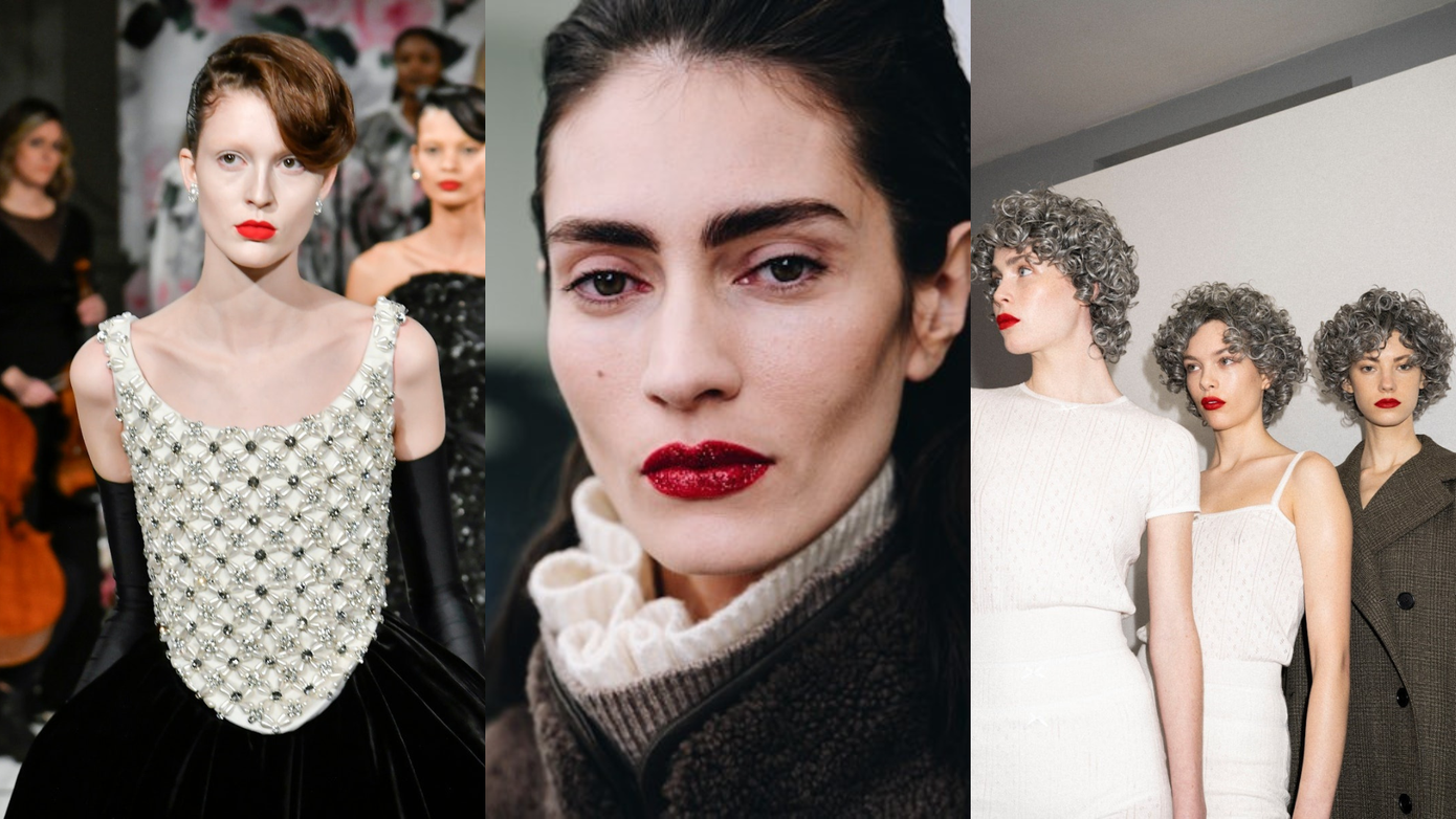 Lớp trang điểm đơn giản phối cùng đôi môi đỏ cổ điển mang đến vẻ đẹp đặc trưng của một cô gái tự tin và độc lập.