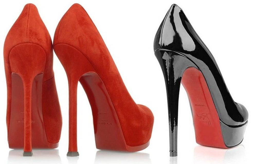 Louboutin đã kiện YSL vi phạm bản quyền sau khi nhà mốt Pháp tung ra bộ sưu tập giày đơn sắc, trong đó có một đôi màu đỏ. Louboutin đã kiện YSL vi phạm bản quyền sau khi nhà mốt Pháp tung ra bộ sưu tập giày đơn sắc, trong đó có một đôi màu đỏ.