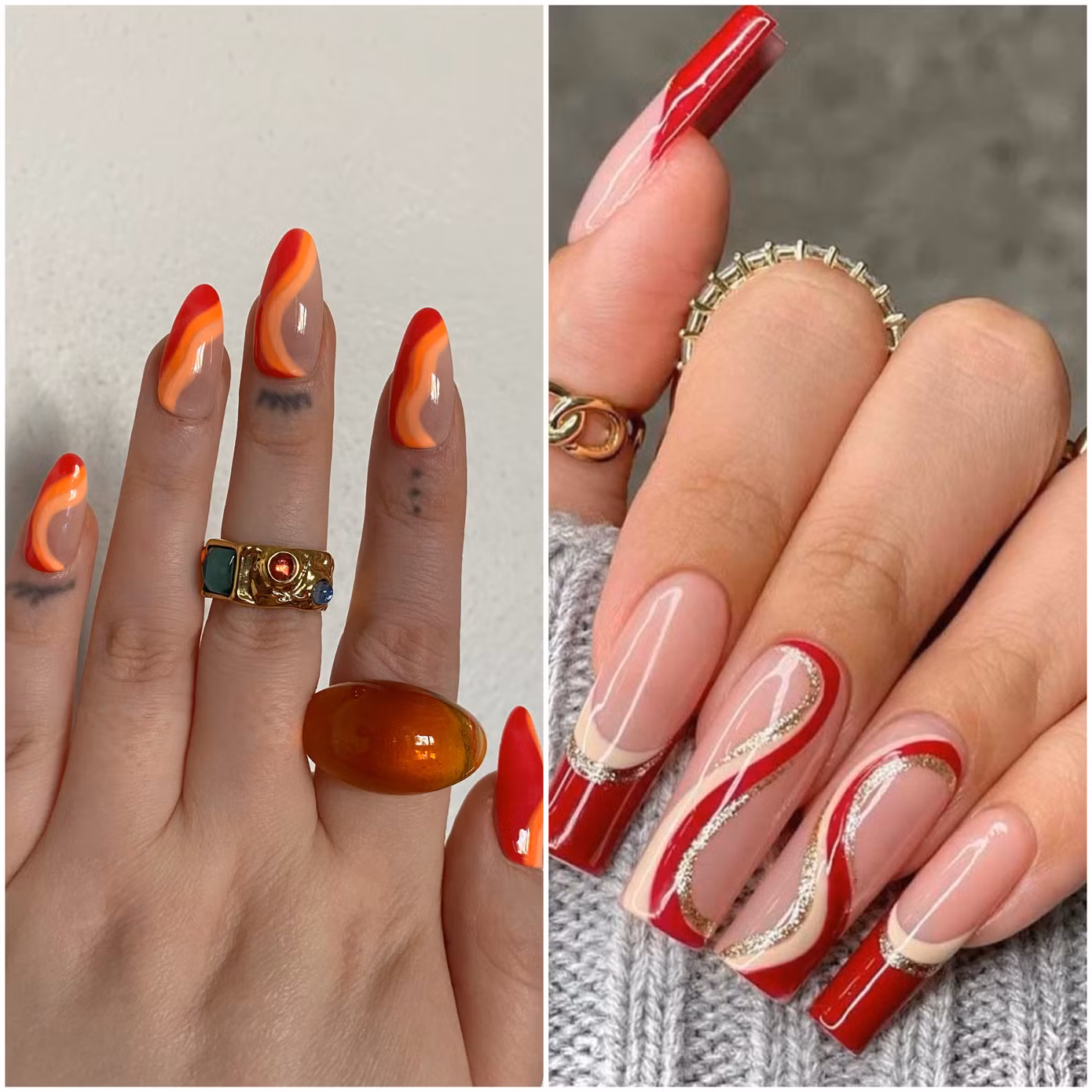 Kiểu nail này được lấy cảm hứng từ thập niên 70 đầy năng lượng vui nhộn và phóng khoáng.