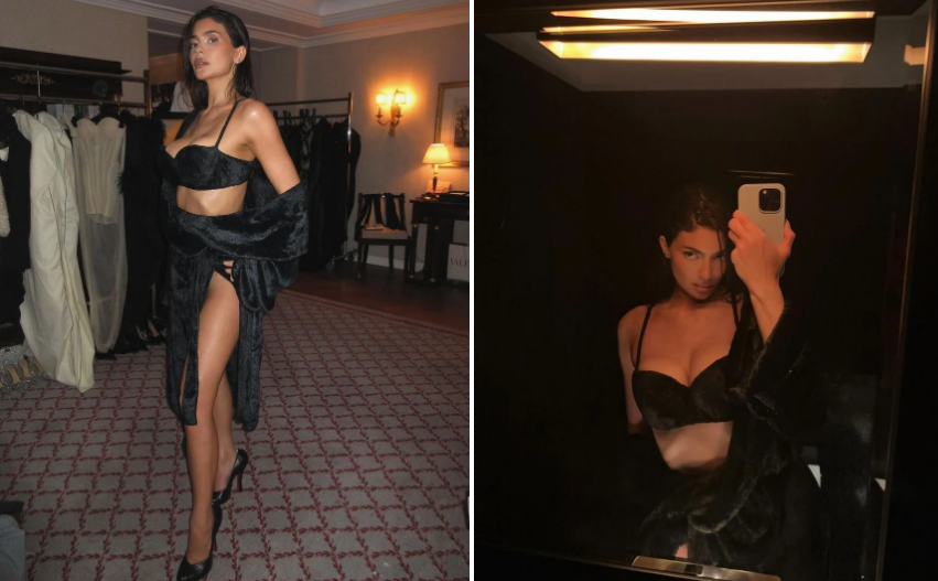 Kylie Jenner không chỉ thu hút sự chú ý tại show của Jean Paul Gaultier hay Maison Margiela, cô còn tạo dấu ấn khi đăng loạt hình như vừa bước ra từ phòng tắm vương giả.