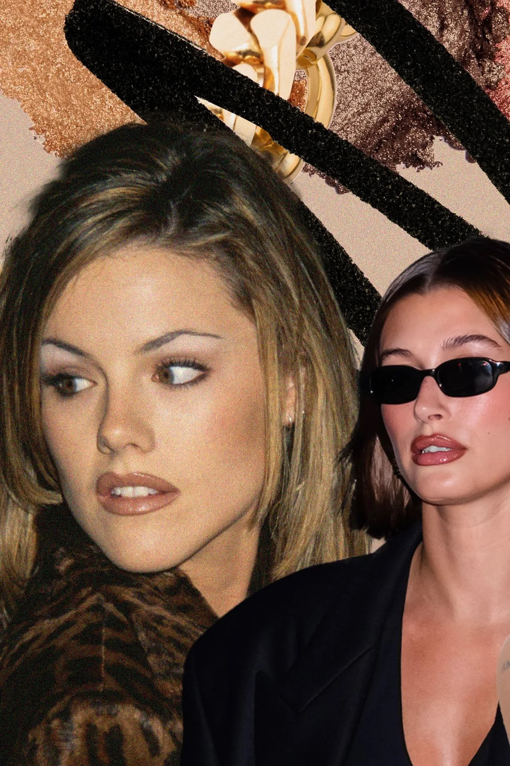 Mob Wife với lớp nền matte khô ráo, cùng đôi môi đỏ nâu ma mị là phiên bản hiện đại hơn của phong cách trang điểm của những năm 80.