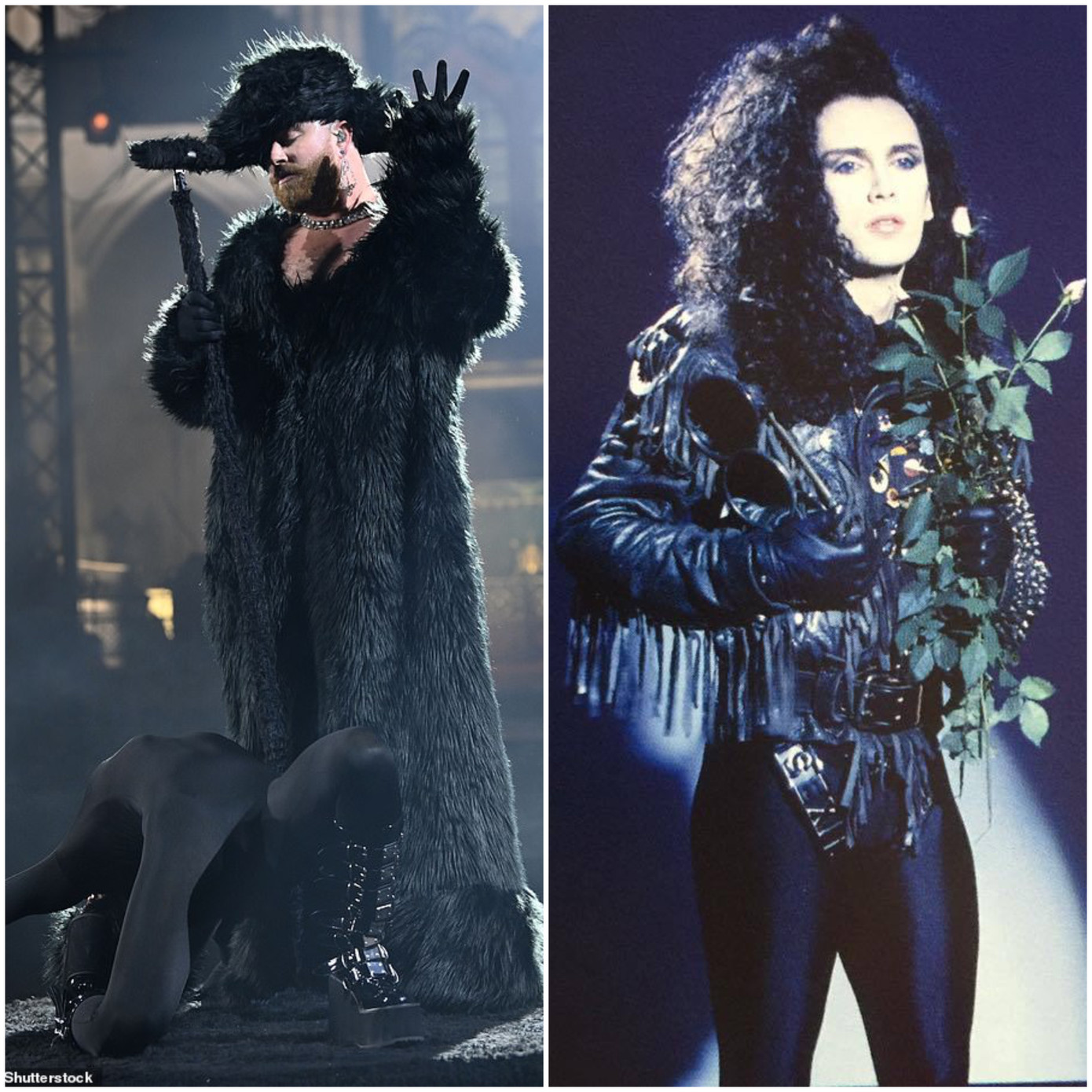 Sam Smith biểu diễn trong show của Christian Cowan với bộ đồ lông thuộc bộ sưu tập được lấy cảm hứng từ của huyền thoại âm nhạc nổi loạn Pete Burns.