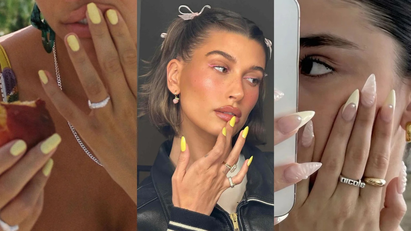 Kiểu mạ chrome càng sành điệu hơn với ánh vàng nhẹ nhàng như bộ nail của Hailey Bieber. Kiểu mạ chrome càng sành điệu hơn với ánh vàng nhẹ nhàng như bộ nail của Hailey Bieber.