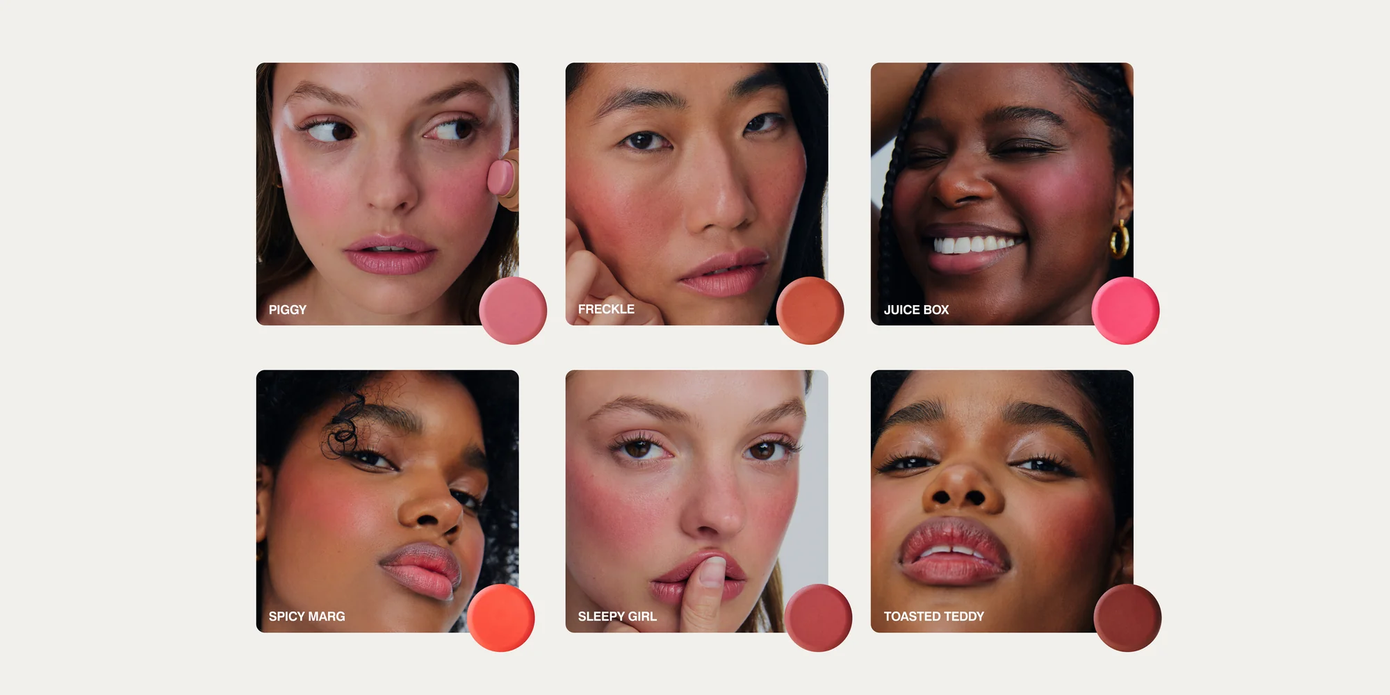 Rhode Pocket Blush với sáu tông màu khá tươi sáng. Rhode Pocket Blush với sáu tông màu khá tươi sáng.