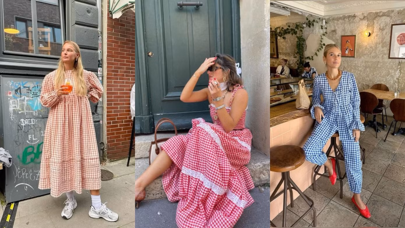 Những bộ pyjama kẻ sọc gingham gần đây được yêu thích hết mực khi có tính ứng dụng cao.