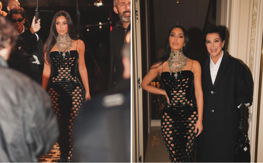 Kim Kardashian xuất hiện với chiếc váy táo bạo, bó sát của Maison Margiela.