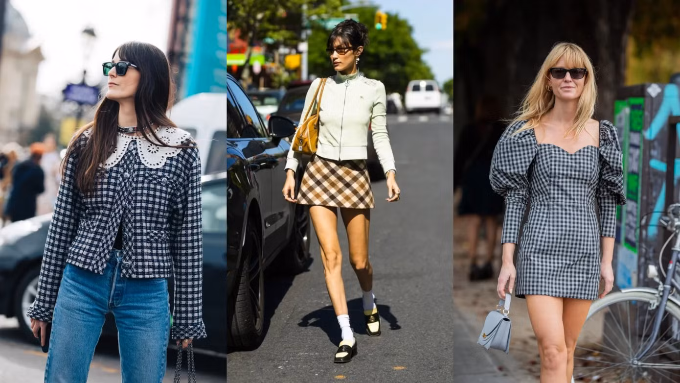 Những chiếc đầm, chân váy cùng họa tiết kẻ sọc gingham mang đến vẻ đẹp dịu dàng.