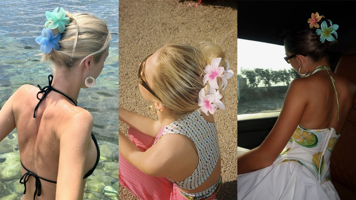 Chiếc kẹp càng cua hình hoa sứ đã thực sự chiếm lĩnh làng phụ kiện Hè năm nay.