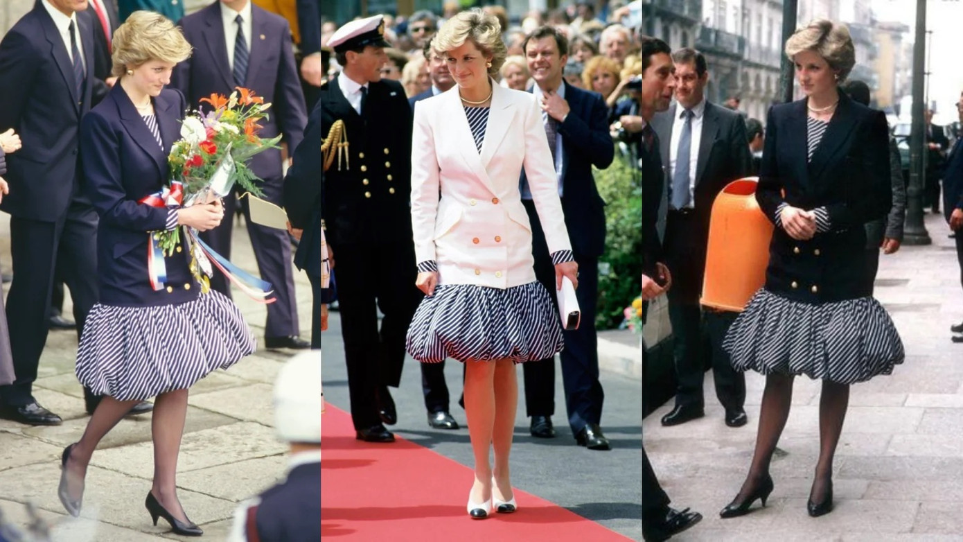 Công nương Diana trong thiết kế đầm bí nổi tiếng một thời.