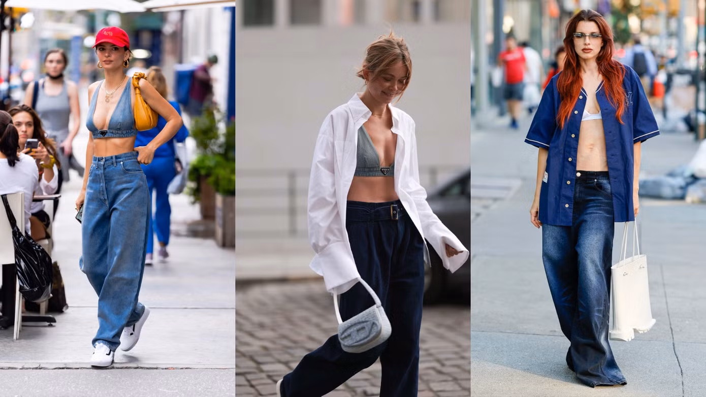 Quần jeans cạp cao sẽ trở nên nổi bật hơn.