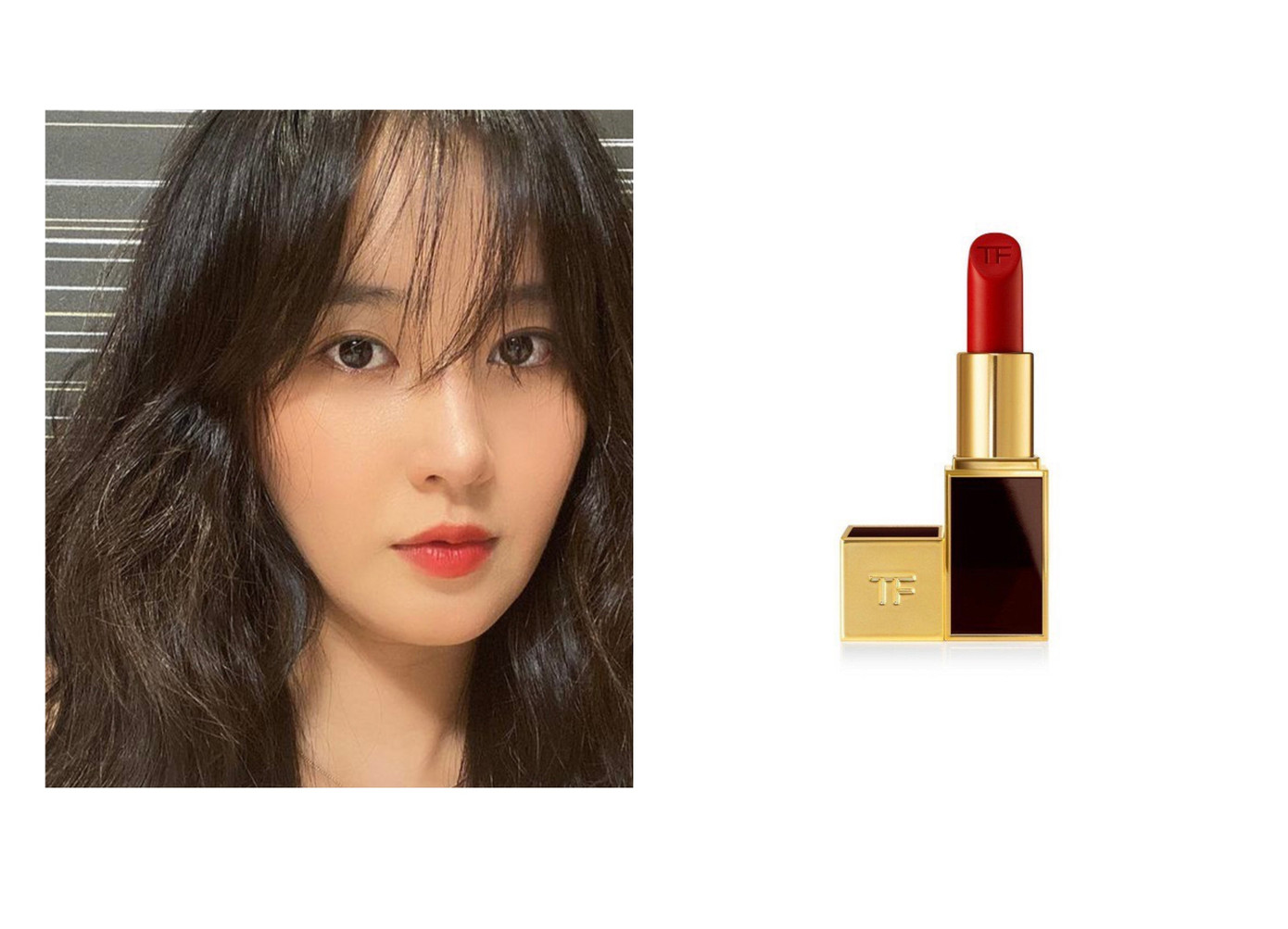 Yuri lựa chọn son Tom Ford màu tươi tắn và nhẹ nhàng để phù hợp với hình ảnh của mình.