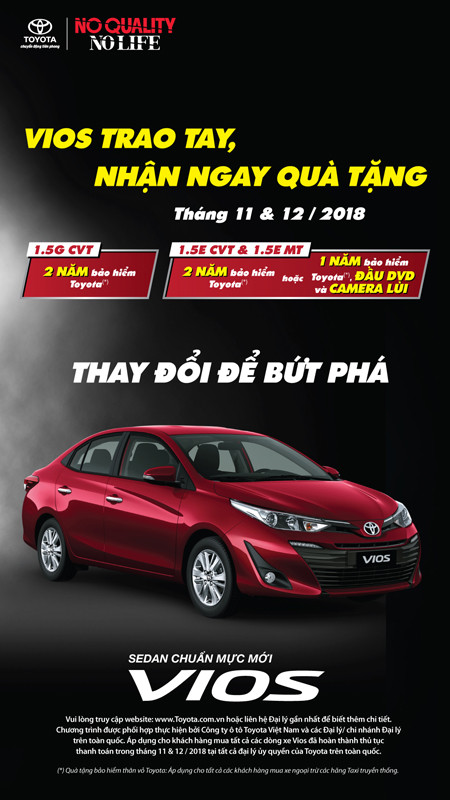 Cuối năm, mua Toyota Vios được tặng 2 năm bảo hiểm thân vỏ ảnh 1