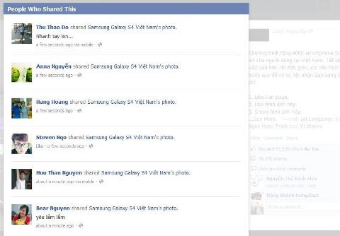 Lượng like và share bức ảnh vẫn tăng lên từng giây