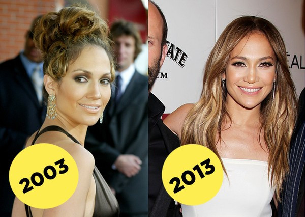 Nữ ca sĩ da màu Jennifer Lopez vẫn trẻ trung sau 10 năm