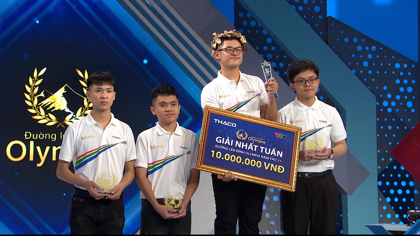 Nguyễn Tấn An giành vòng nguyệt quế cuộc thi tuần 2 tháng 1 quý III. Ảnh: FBCT Nguyễn Tấn An giành vòng nguyệt quế cuộc thi tuần 2 tháng 1 quý III. Ảnh: FBCT