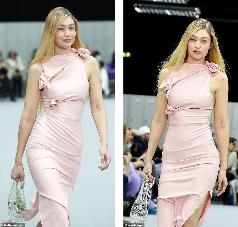 Thiết kế ôm sát giúp bà mẹ một con tôn được vóc dáng mảnh mai cùng chiều cao ấn tượng 1m79.