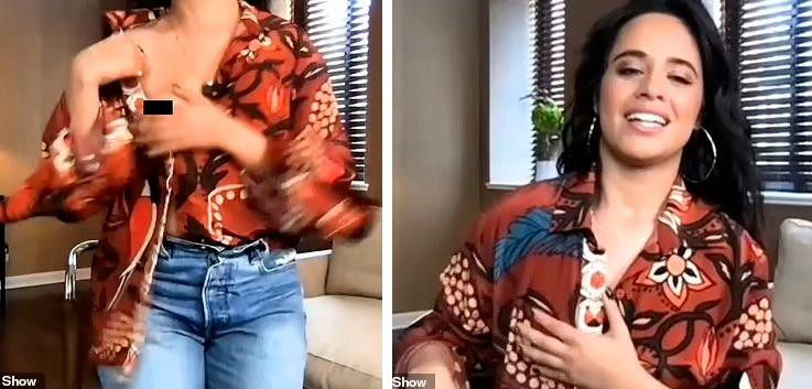 Nữ ca sĩ 9x nhanh chóng sửa lại trang phục.